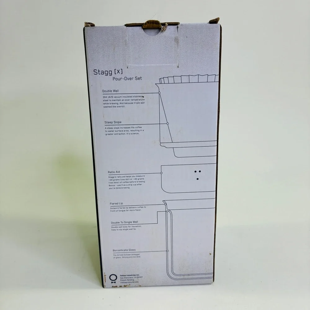 Fellow Stagg [X] Pour-Over Coffee Set Dripper + Tasting Glass + Filters
